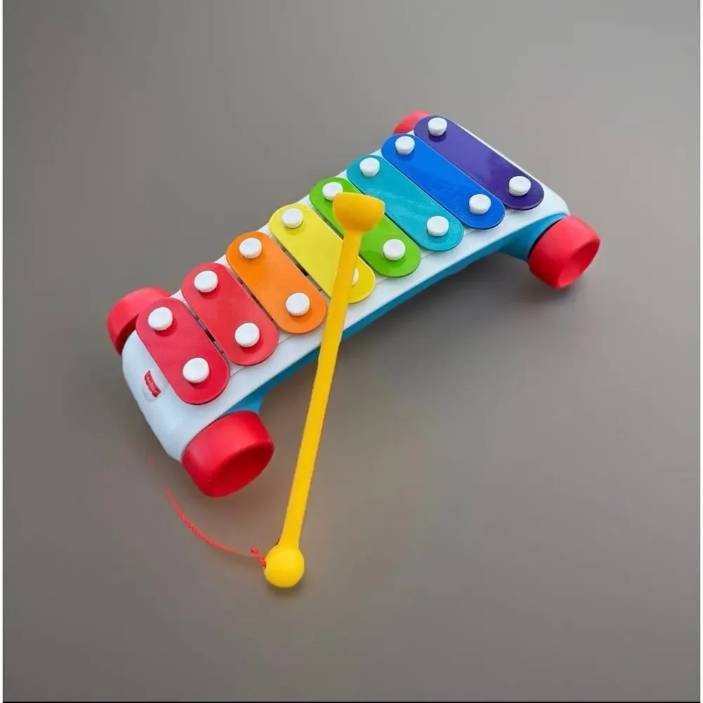 Fisher-Price Classic Xylophone Pull Along Toy Rainbow Musical Toddler w/ Mallet